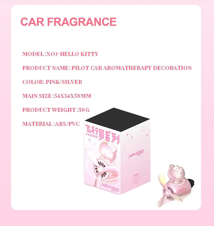 Hello Kitty Car Air Freshener – Rotating Propeller Vent Decor