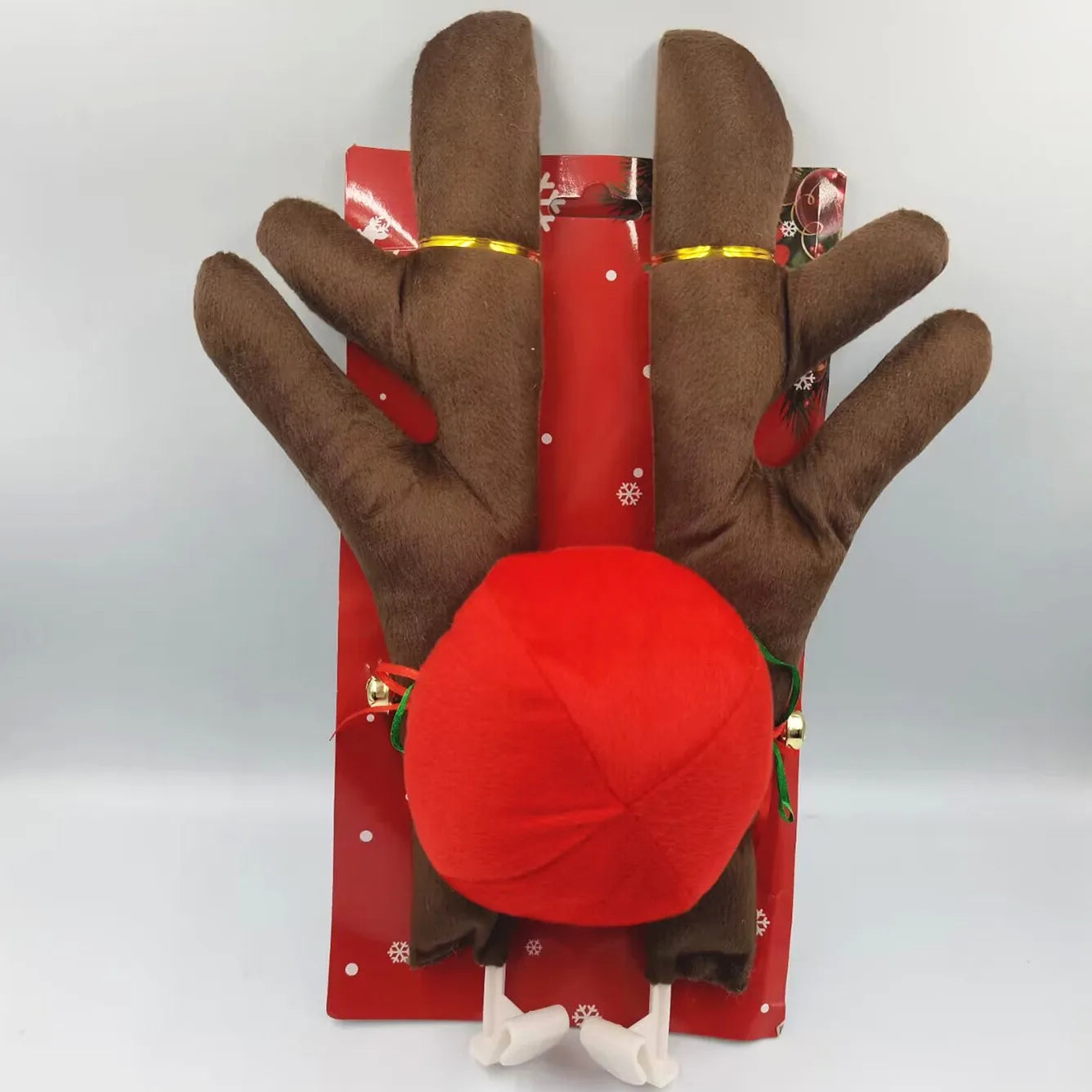 Christmas Car Antler Decor – Festive Elk Roof Decoration