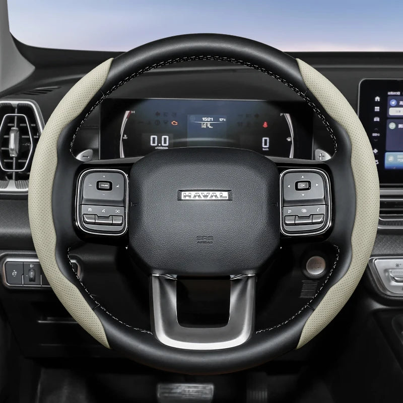 GWM Haval H5 Steering Wheel Cover – 2025 Leather Edition