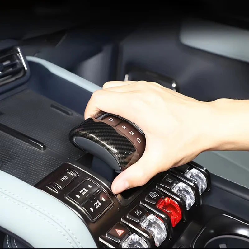BYD Leopard 5 Gear Shift Trim – 2024-2025 Carbon Fiber Cover