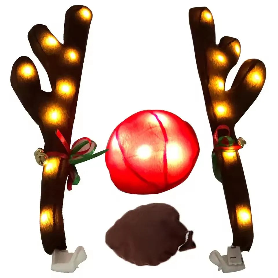LED Reindeer Antler Kit – Christmas Car & Truck Decoration
