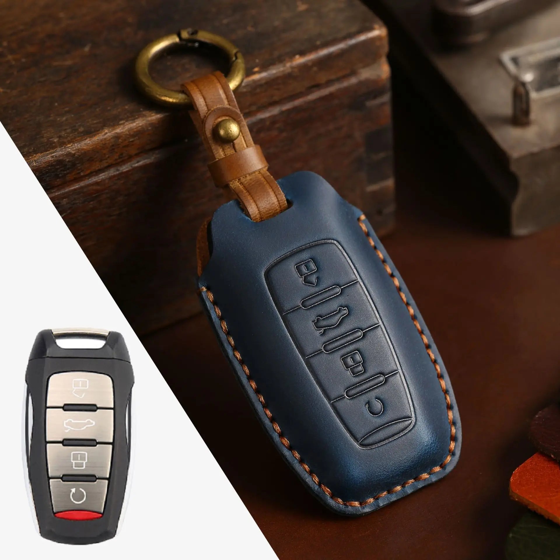 Haval Key Case – Leather Protector & Keychain Set- H6 H7 H8 H4 H9 F5 F7 H2S