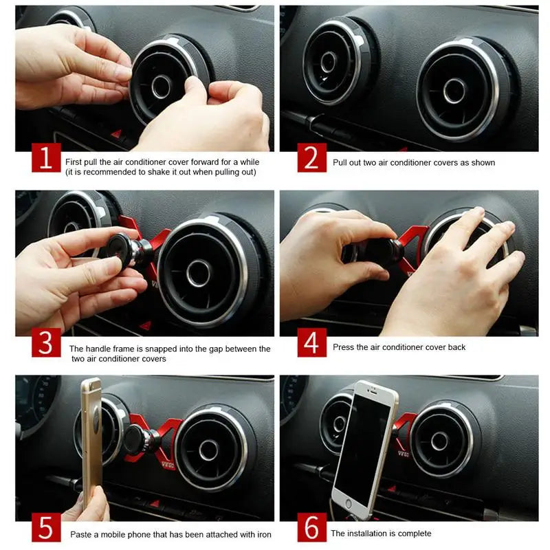 Audi A3 S3 Car Phone Holder – 360° Magnetic Vent Mount