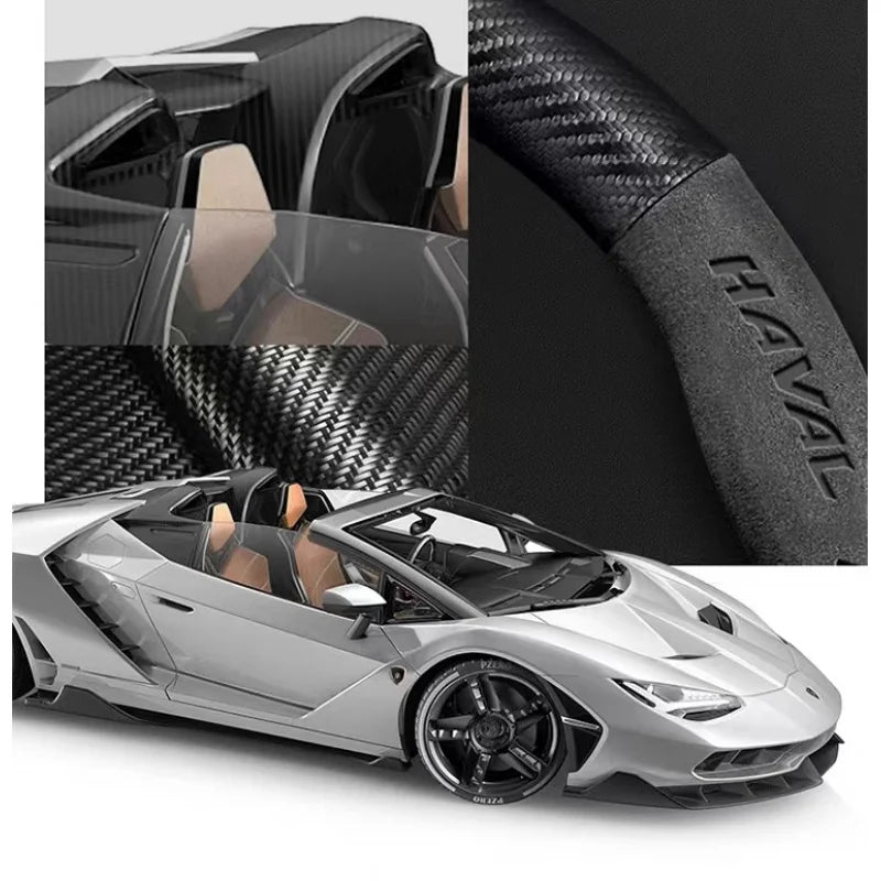 Haval Steering Wheel Cover – Suede Carbon Fiber Non-Slip