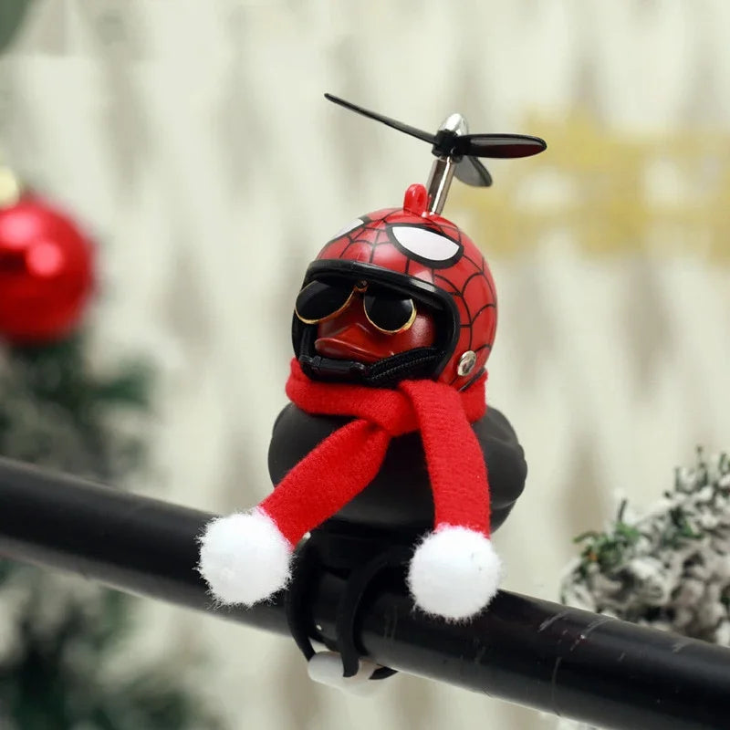 Christmas Rubber Duck Helmet – Propeller Car & Bike Decoration