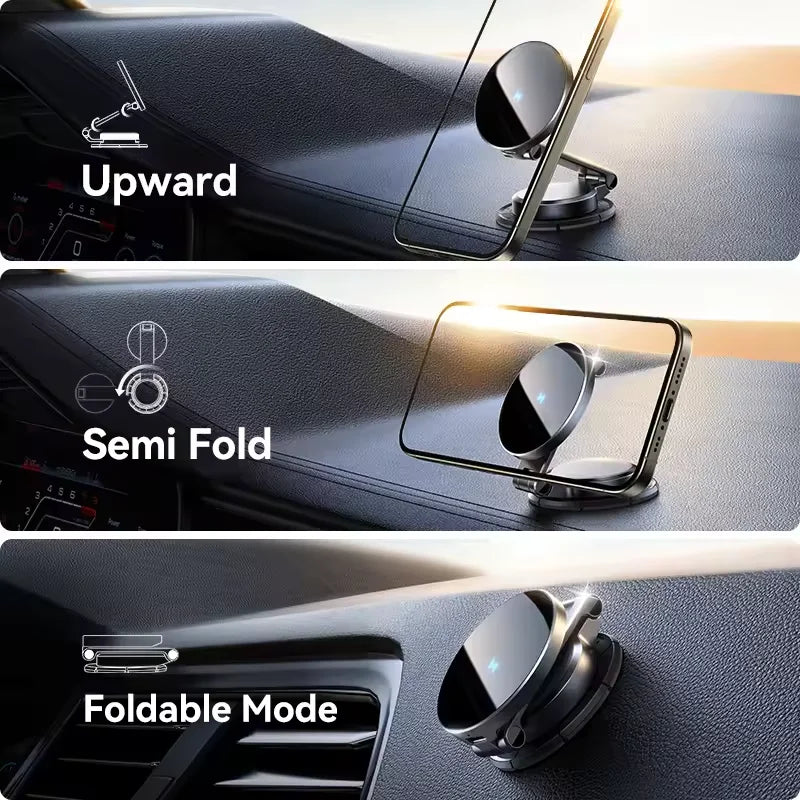 Magnetic Wireless Charger – 360° Car Mount