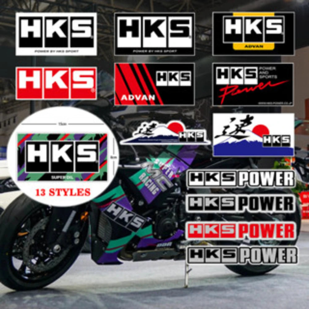 HKS JDM Racing Sticker – Car & Motorcycle Decal Accessory