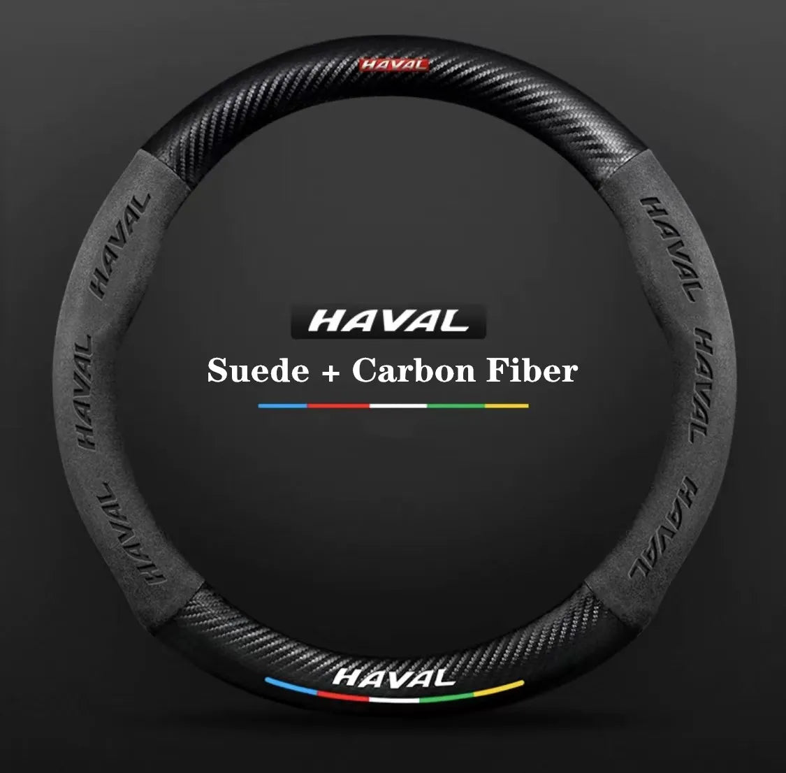 Haval Steering Wheel Cover – Suede Carbon Fiber Non-Slip