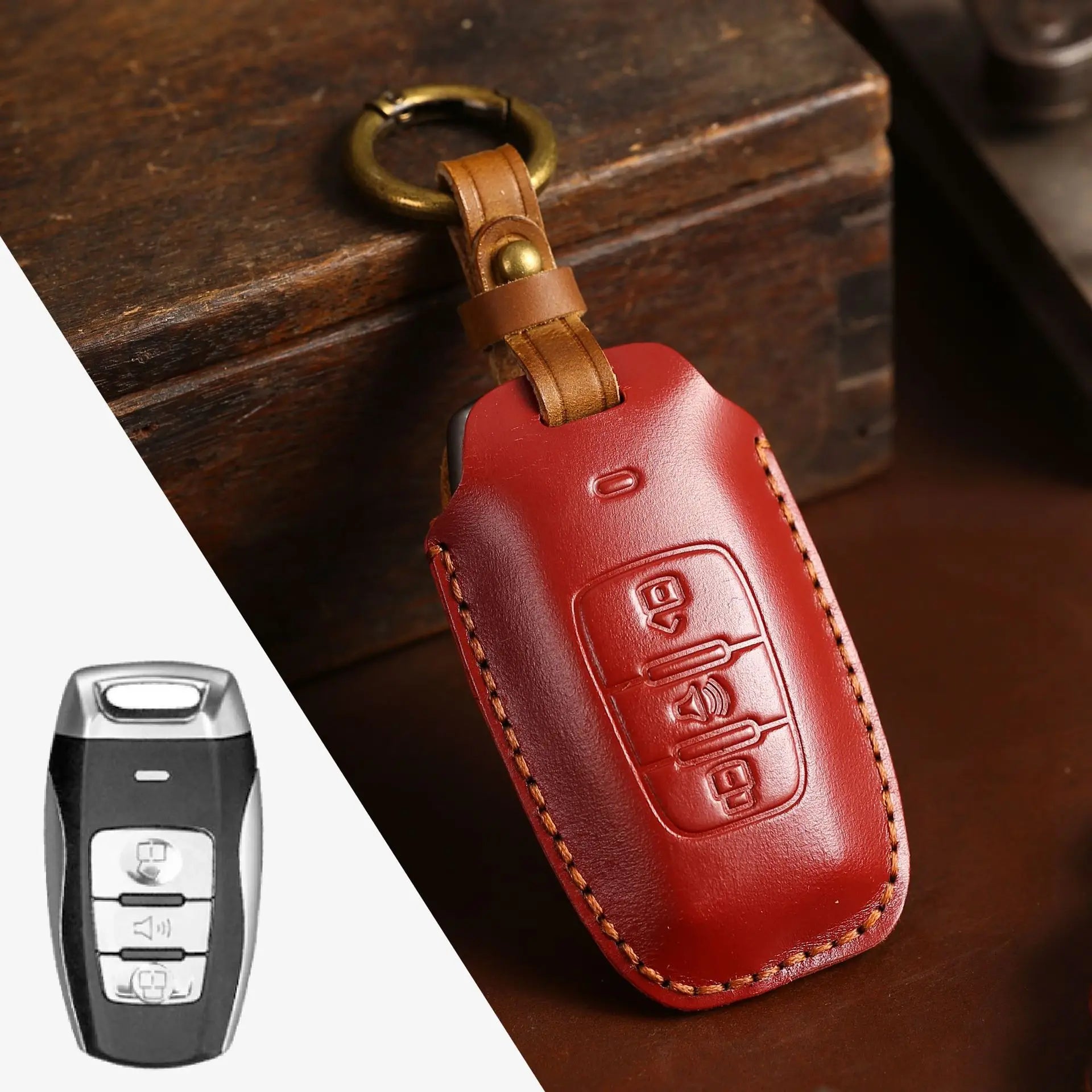 Haval Key Case – Leather Protector & Keychain Set- H6 H7 H8 H4 H9 F5 F7 H2S