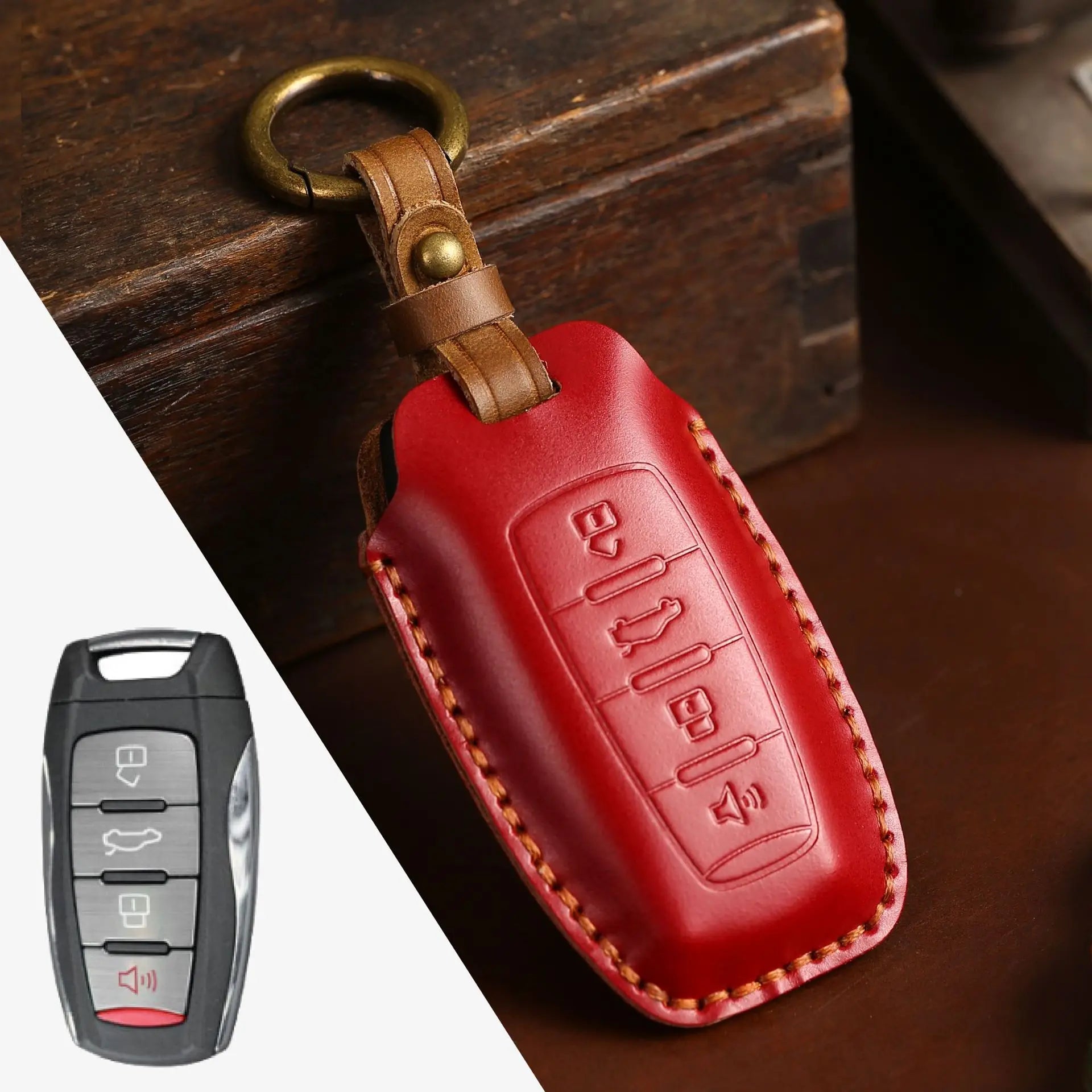 Haval Key Case – Leather Protector & Keychain Set- H6 H7 H8 H4 H9 F5 F7 H2S