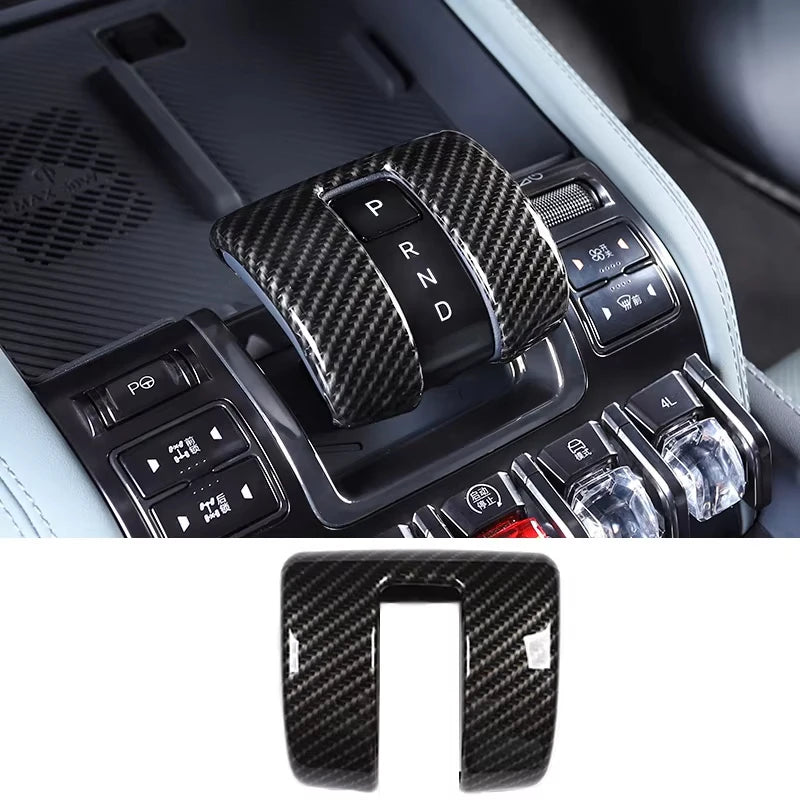BYD Leopard 5 Gear Shift Trim – 2024-2025 Carbon Fiber Cover