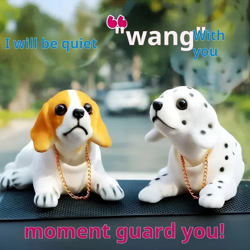 Simulation Puppy Car Ornament – Shaking Head Console Decor