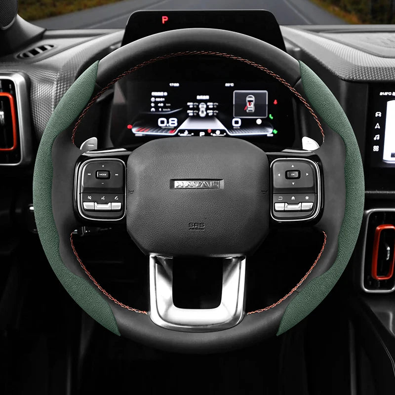 Haval Steering Wheel Cover – 2024-2025 Suede Snap-On -H6 Hev F7 Jolion H3 H5 F7