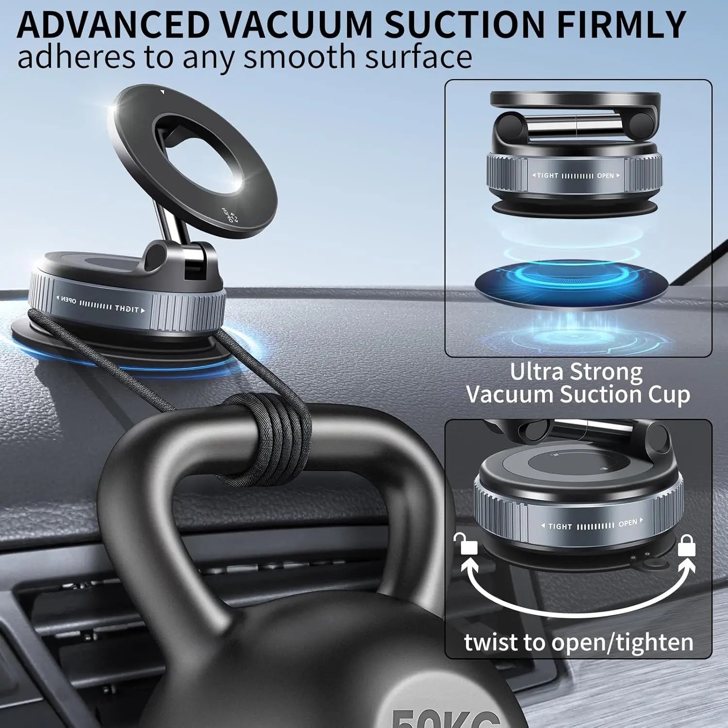 Magnetic Phone Holder – Foldable Car Mount
