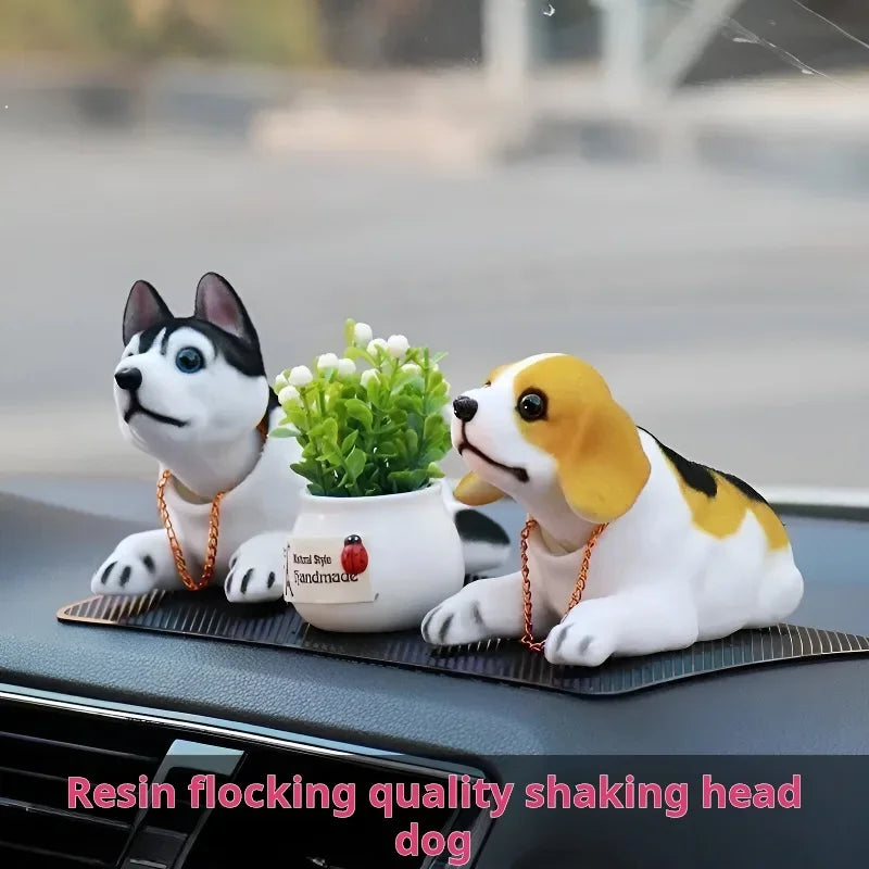 Simulation Puppy Car Ornament – Shaking Head Console Decor