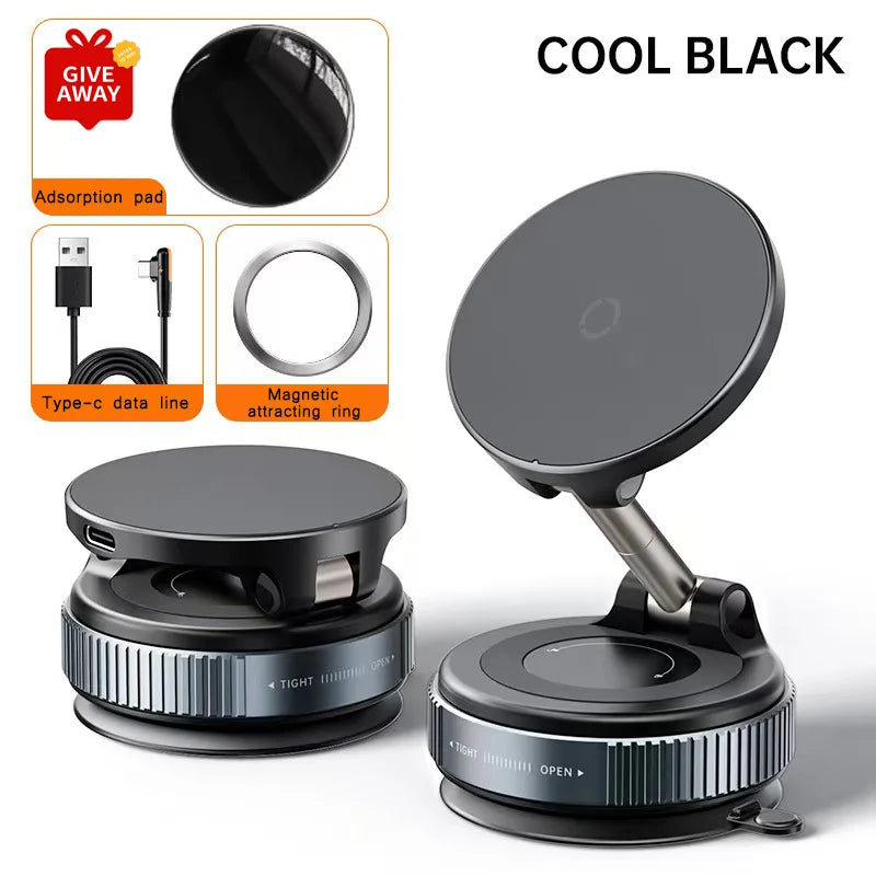 Magnetic Wireless Charger – 360° Car Mount