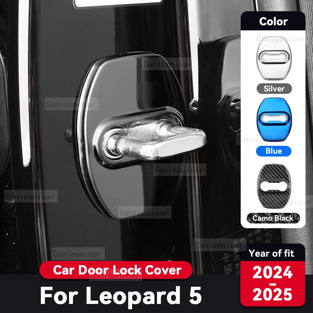 BYD Leopard 5 Door Lock Cover – 2024-2025 Stainless Steel Protector