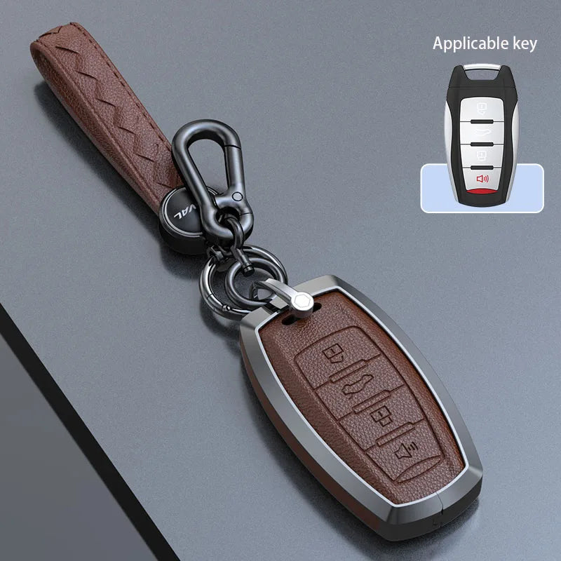 Haval Key Case – Zinc Alloy Leather Cover H1 H6 H7 H4 H9 F5 F7 H2S