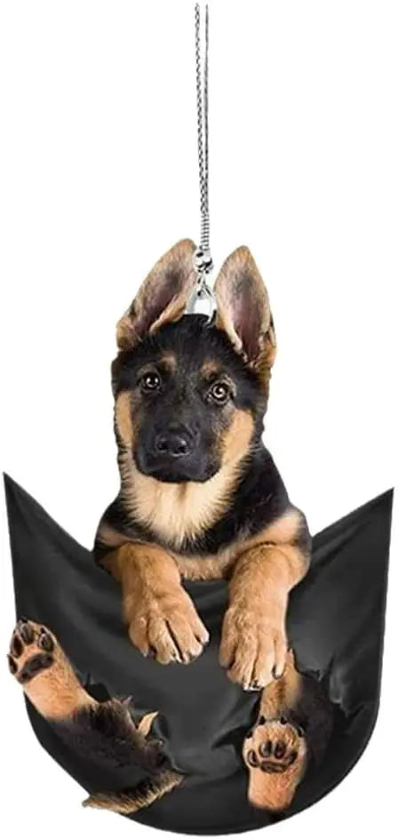 Mini Puppy Car Pendant – Hanging Interior Ornament Gift