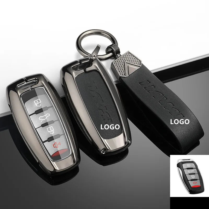Haval Key Case – Leather & Zinc Alloy Full Cover