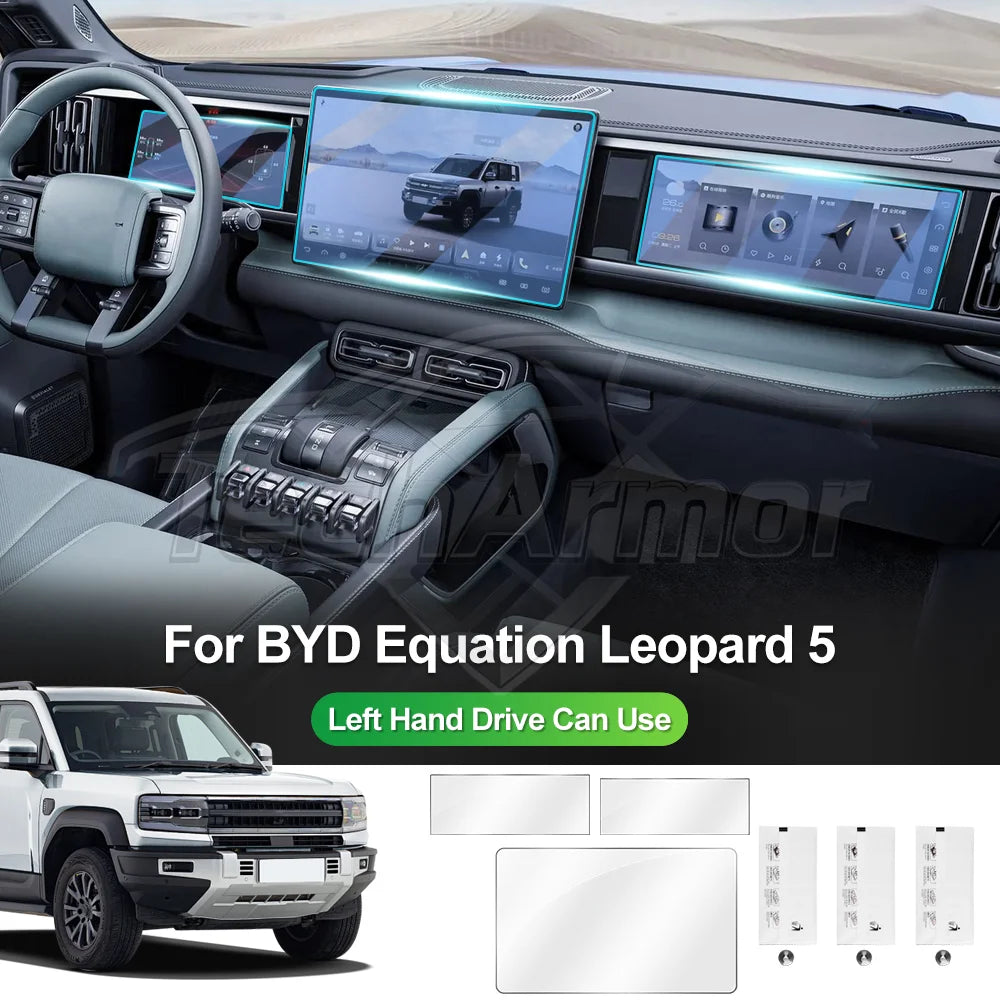 BYD Leopard 5 Screen Protector Set – 2025+ Tempered Glass Display