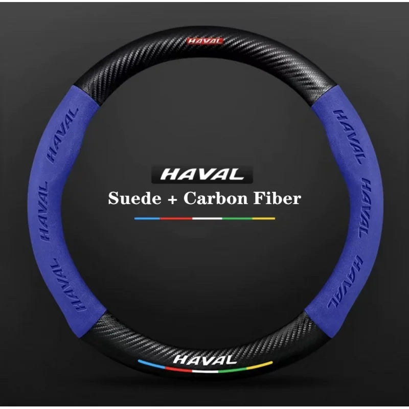 Haval Steering Wheel Cover – Suede Carbon Fiber Non-Slip