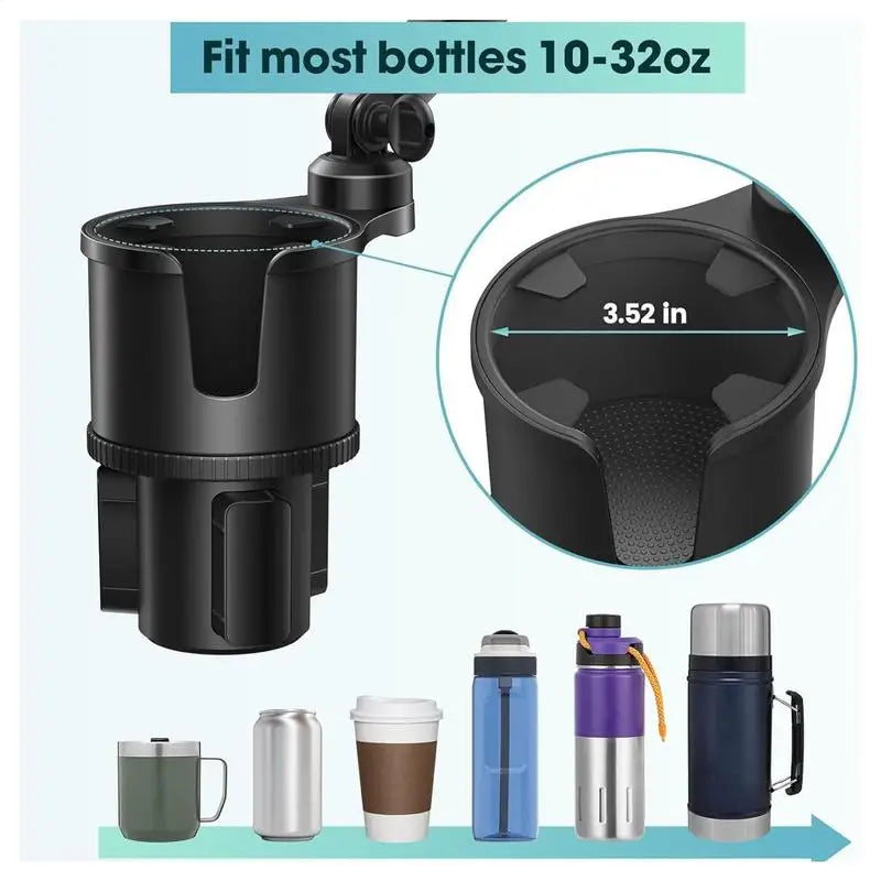 Car Cup & Phone Holder – 360° Magnetic Mount