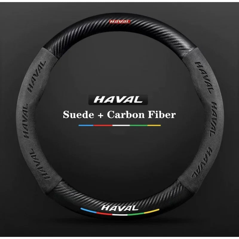 Haval Steering Wheel Cover – Suede Carbon Fiber Non-Slip