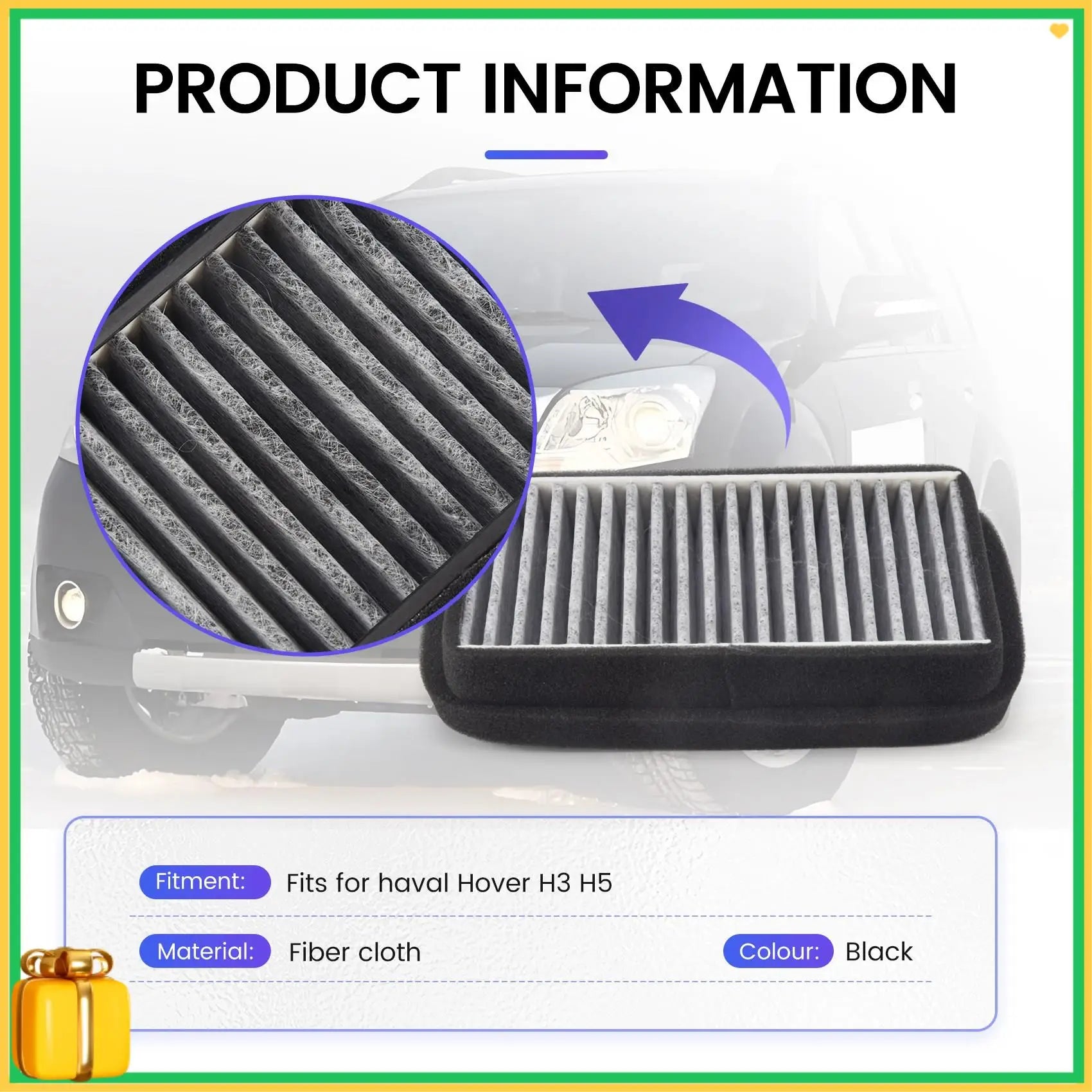 Haval H3/H5 Cabin Air Filter – Premium FT801C