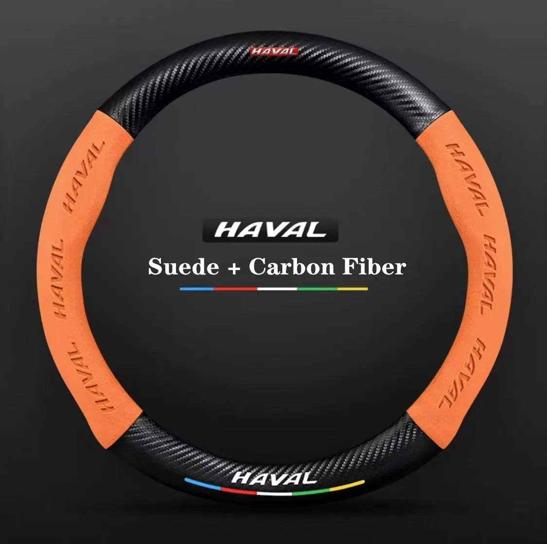 Haval Steering Wheel Cover – Suede Carbon Fiber Non-Slip