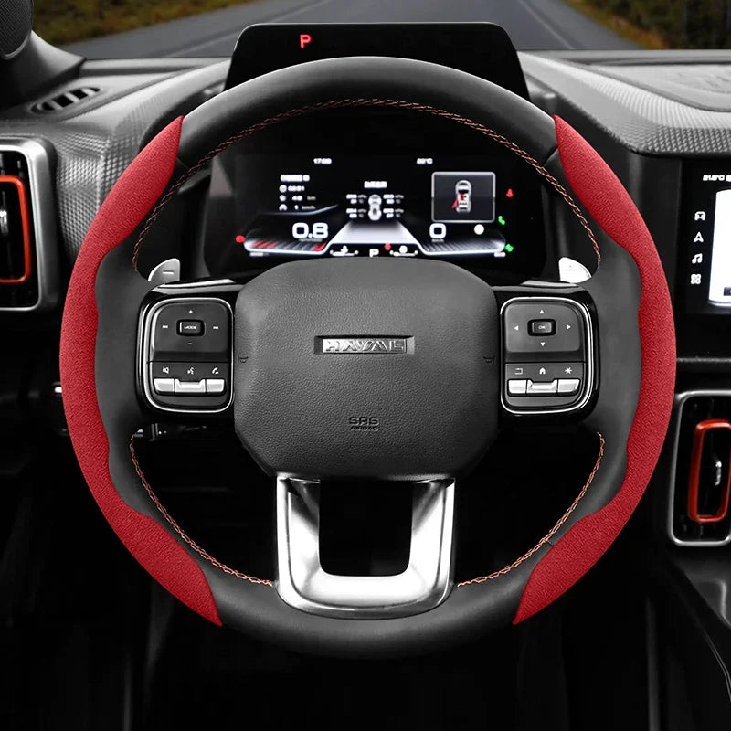 Haval Steering Wheel Cover – 2024-2025 Suede Snap-On -H6 Hev F7 Jolion H3 H5 F7