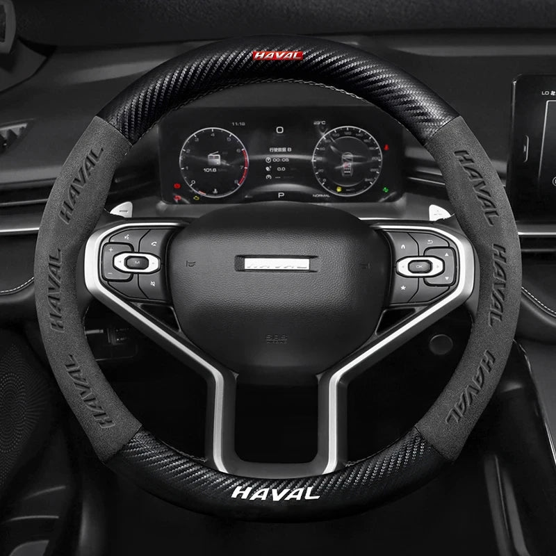 Haval H5 Steering Wheel Cover – 2021-2022 Suede 15-Inch