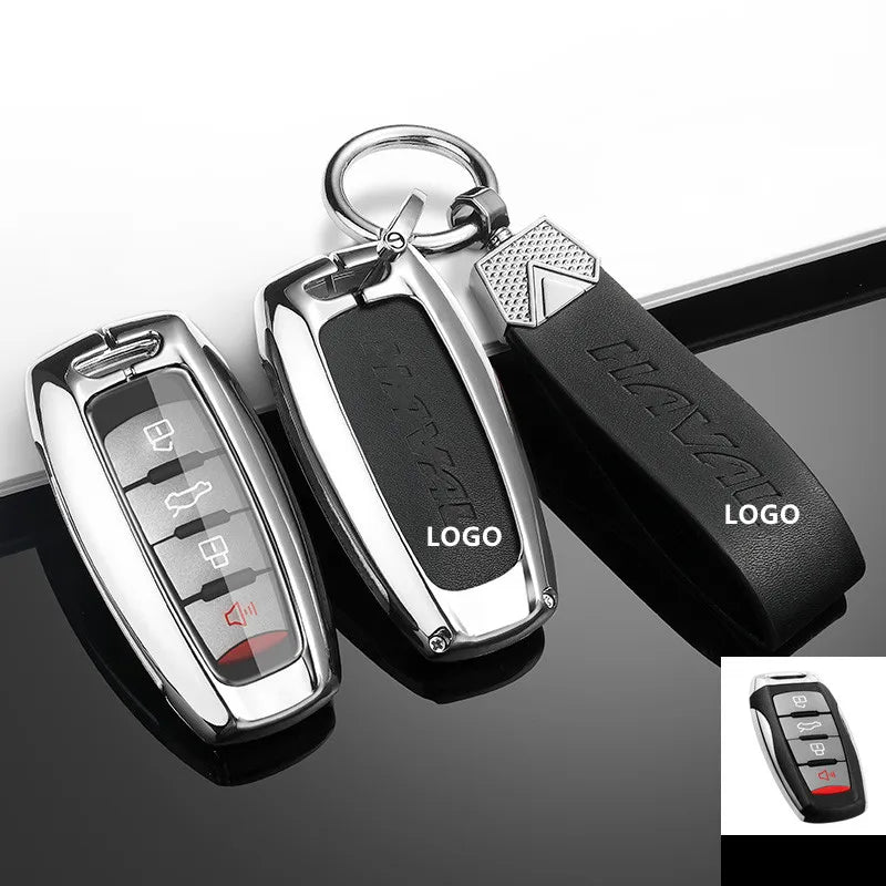 Haval Key Case – Leather & Zinc Alloy Full Cover