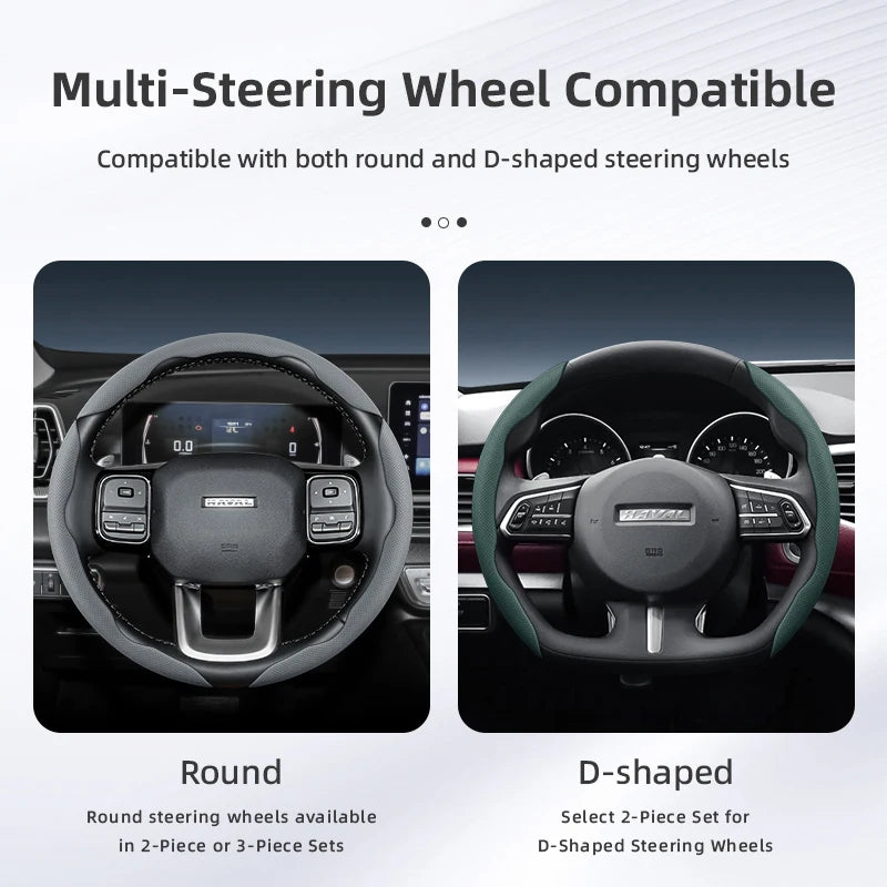 GWM Haval H5 Steering Wheel Cover – 2025 Leather Edition