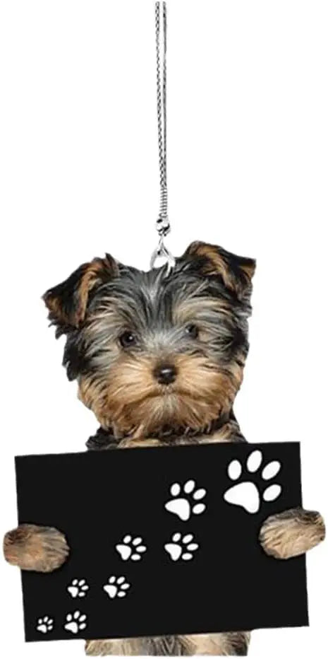 Mini Puppy Car Pendant – Hanging Interior Ornament Gift