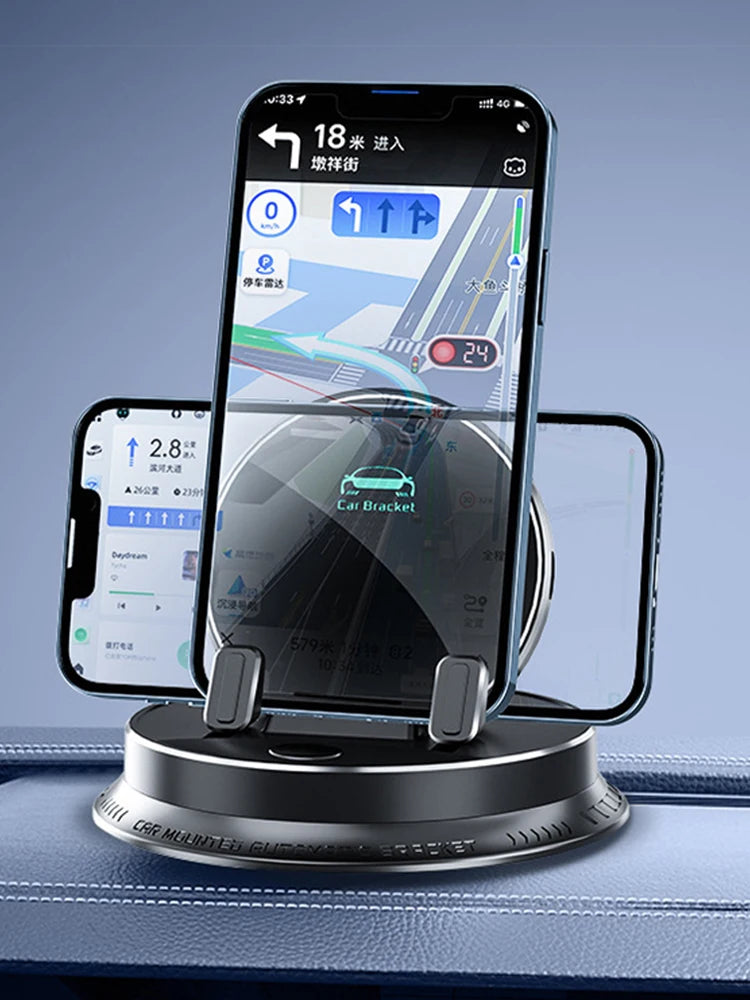 Universal Dashboard Car Phone Mount – 360° Rotation Holder