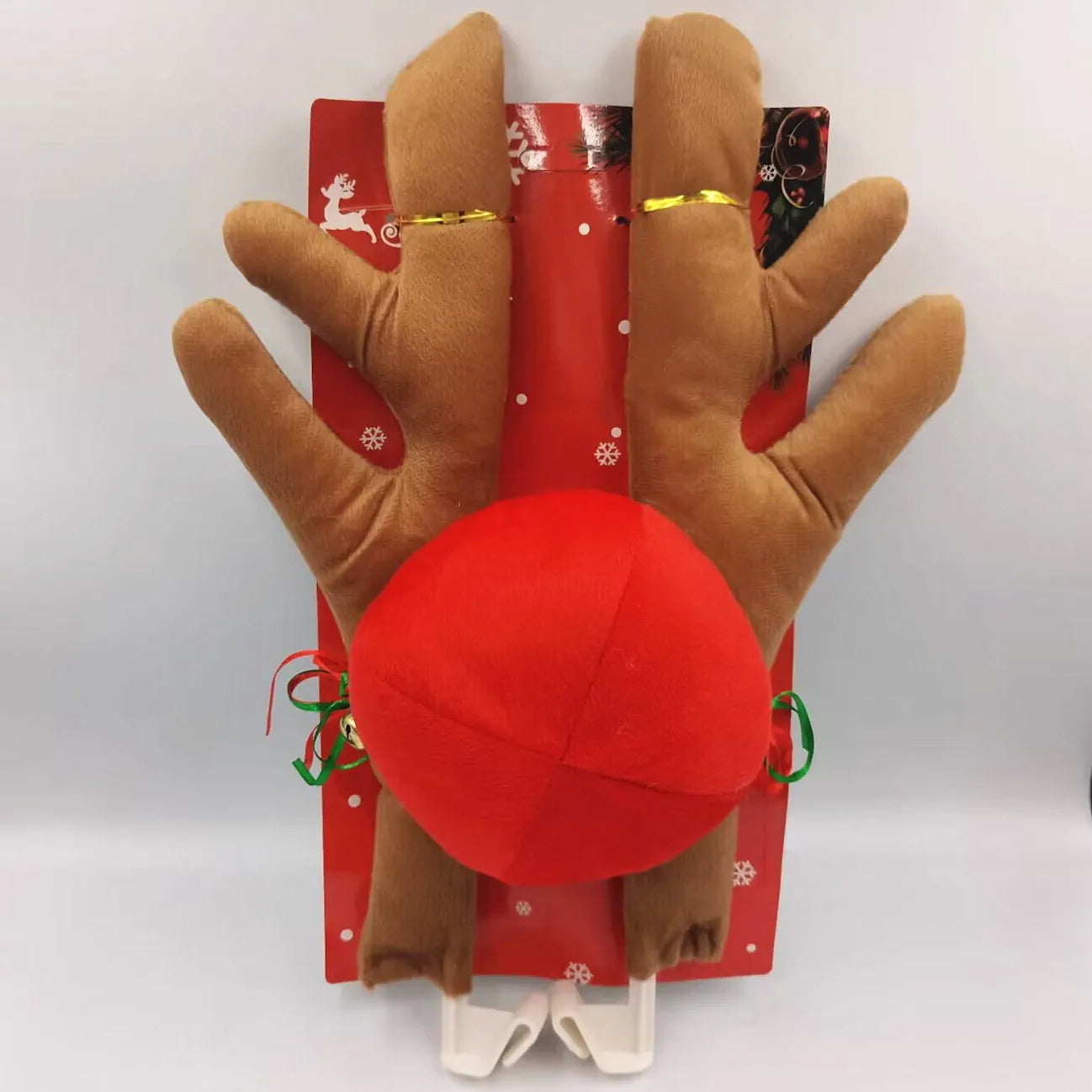 Christmas Car Antler Decor – Festive Elk Roof Decoration