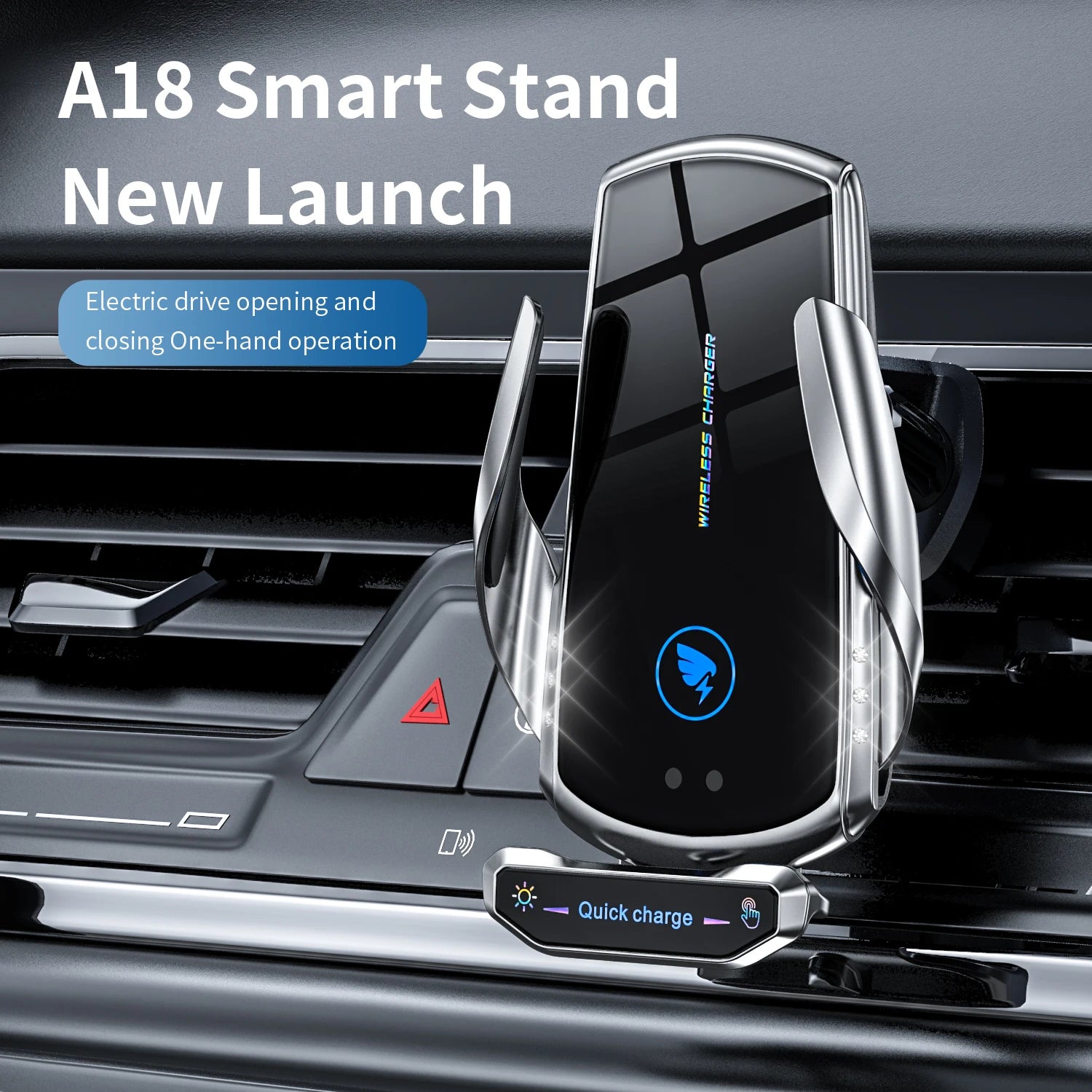 Wireless Car Charger – 15W Fast Charging Mount