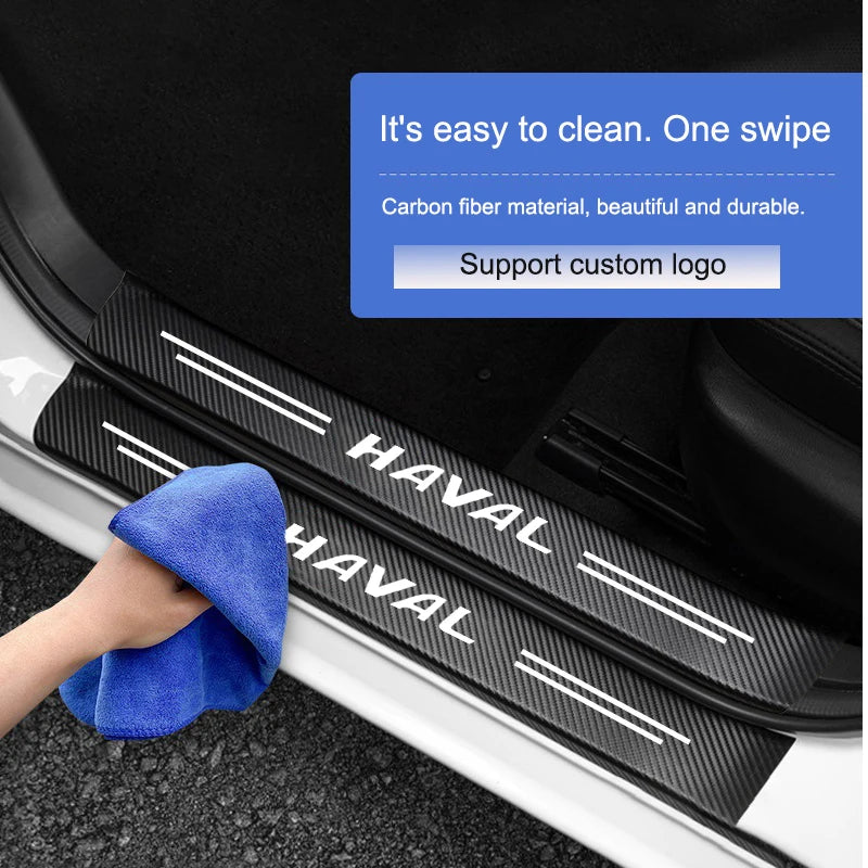 Haval Door Sill Protector – Carbon Fiber Anti-Scratch