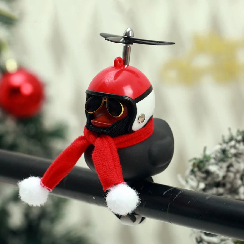Christmas Rubber Duck Helmet – Propeller Car & Bike Decoration