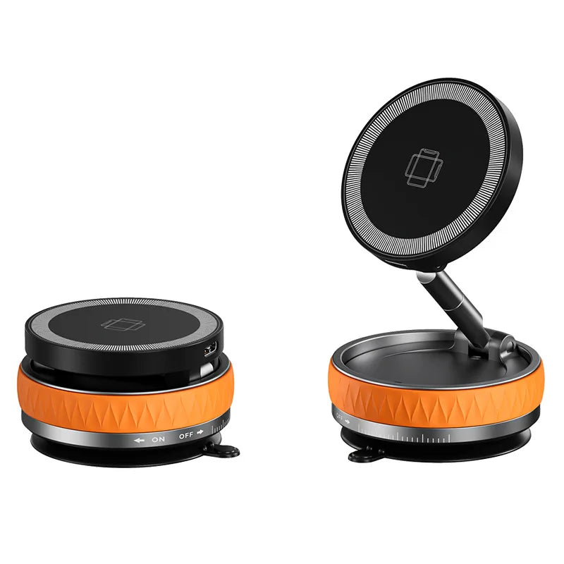 Magnetic Wireless Car Charger – 15W 360° Mount