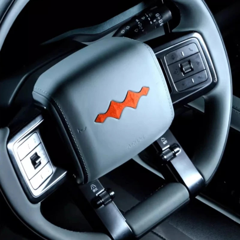 BYD Leopard 5 Steering Wheel Logo Sticker – Suede Decorative Trim