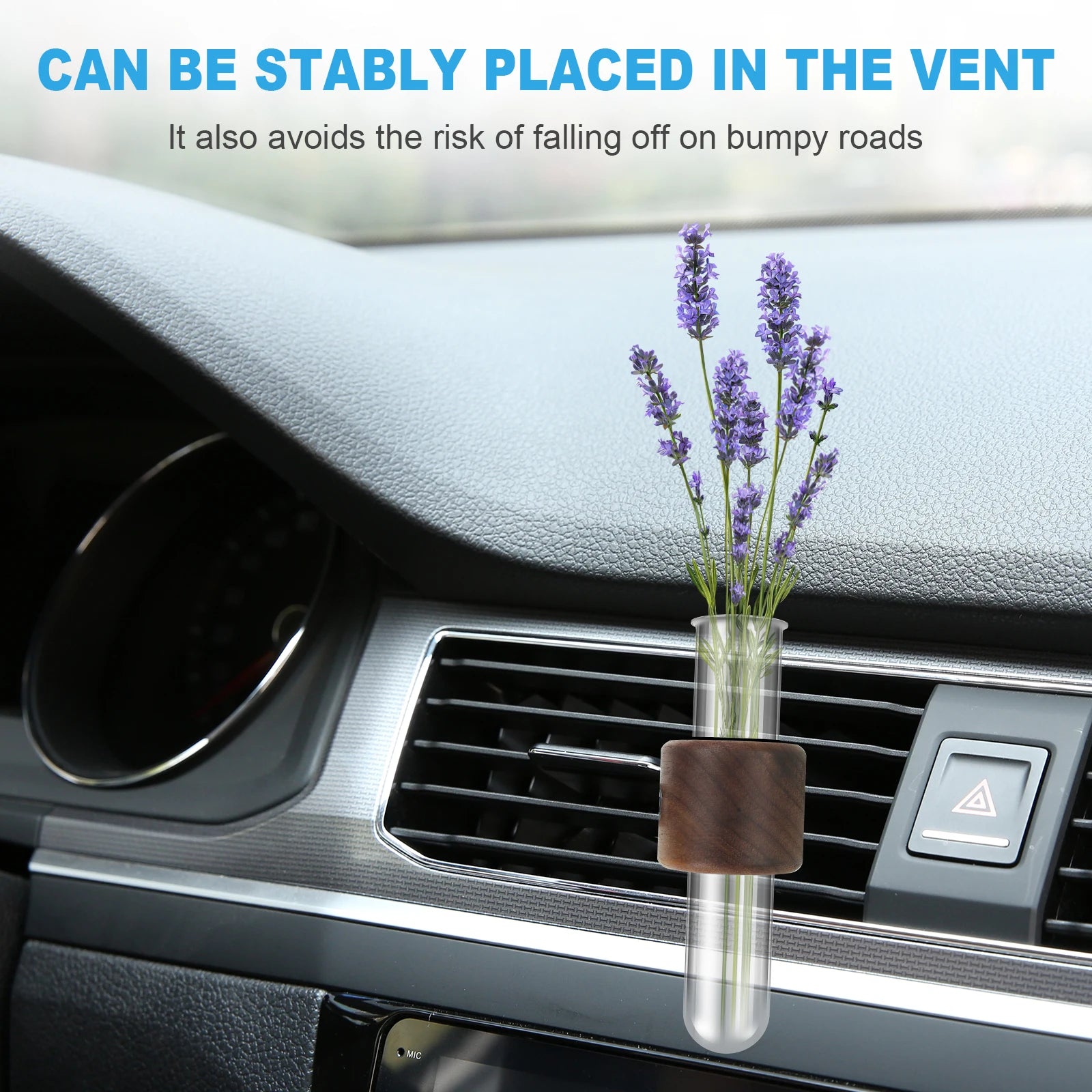 4PCS Car Vent Flower Vase – Metal Clamp Clip Holder