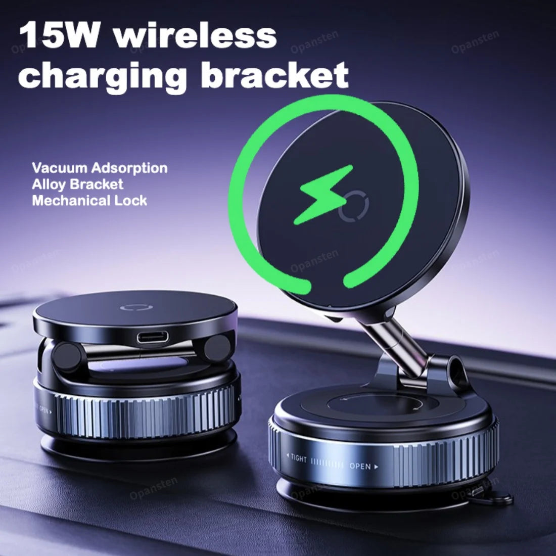 Magnetic Wireless Car Charger – 360° Fast Charging Mount