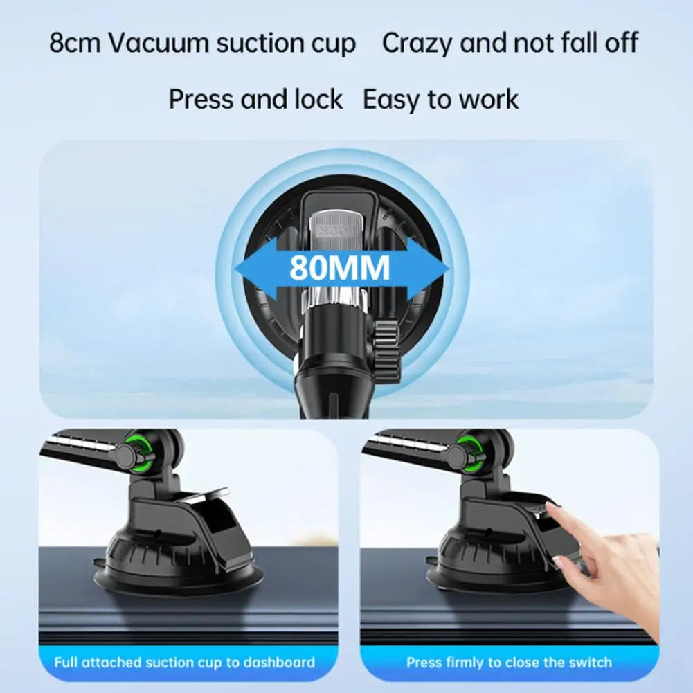 5-in-1 Car Phone Holder – 360° Dashboard & Windshield Mount