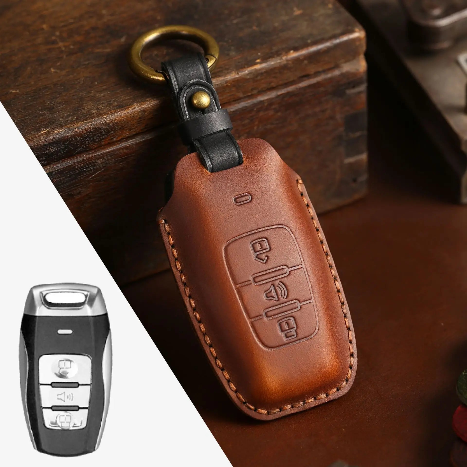 Haval Key Case – Leather Protector & Keychain Set- H6 H7 H8 H4 H9 F5 F7 H2S