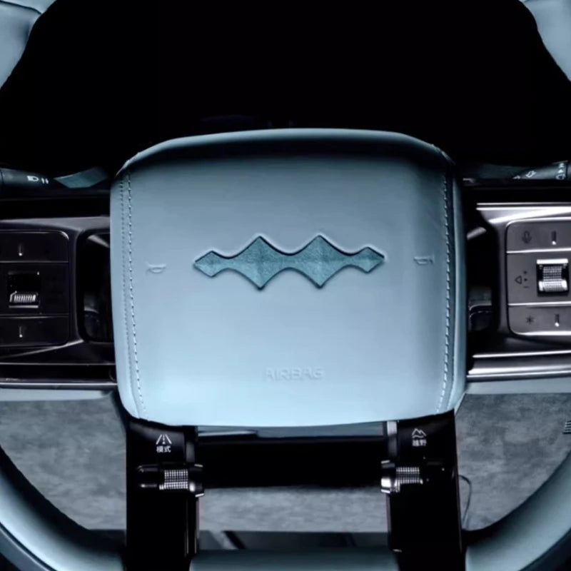 BYD Leopard 5 Steering Wheel Logo Sticker – Suede Decorative Trim