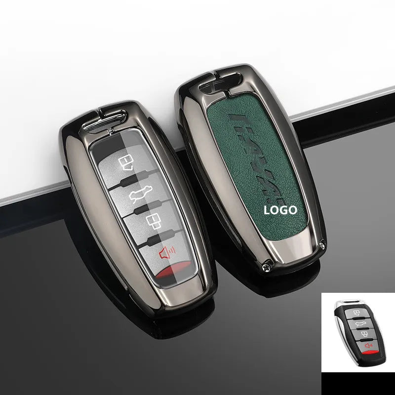 Haval Key Case – Leather & Zinc Alloy Full Cover