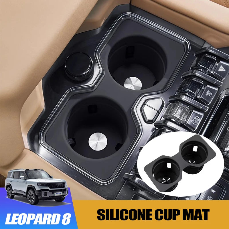 BYD Leopard 8 Cup Holder Mat – Silicone Storage Pad