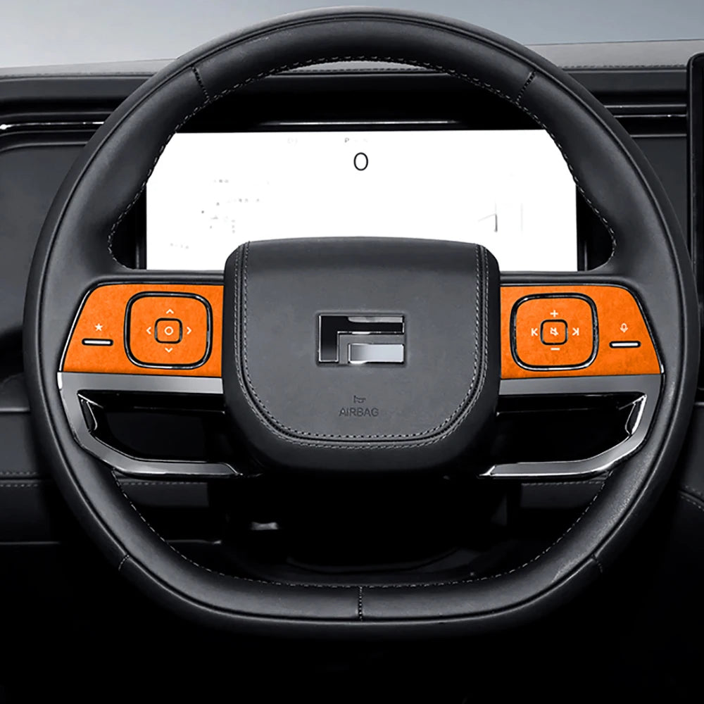 BAIC Jishi Polestone 01 Rox 01 Suede Steering Wheel Button Panel – 2024–2025 Interior Trim